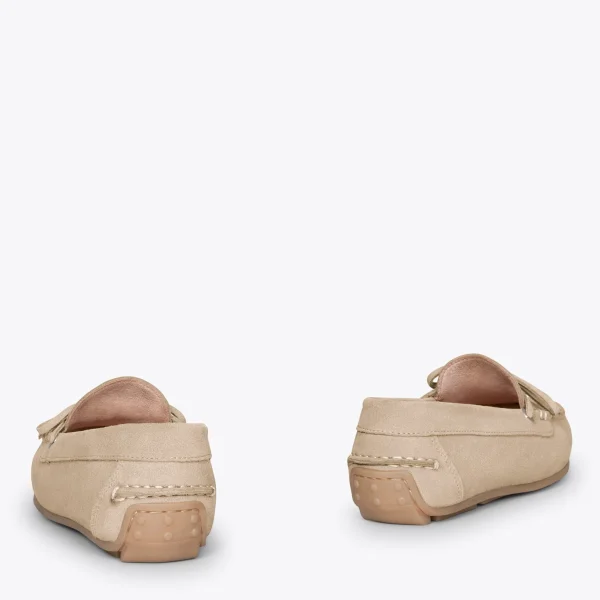 marque pas cher en ligne MiMaO ShopOnline BOUCLE – Mocassins Pour Femme à Semelle Amovible BEIGE 4