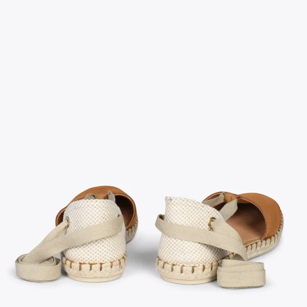 MiMaO ShopOnline ALGARVE – Espadrilles Plates Pour Femme CAMEL en france 4
