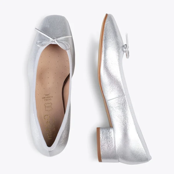boutique en ligne MiMaO ShopOnline OPÉRA – Ballerines à Talon ARGENTÉ 3